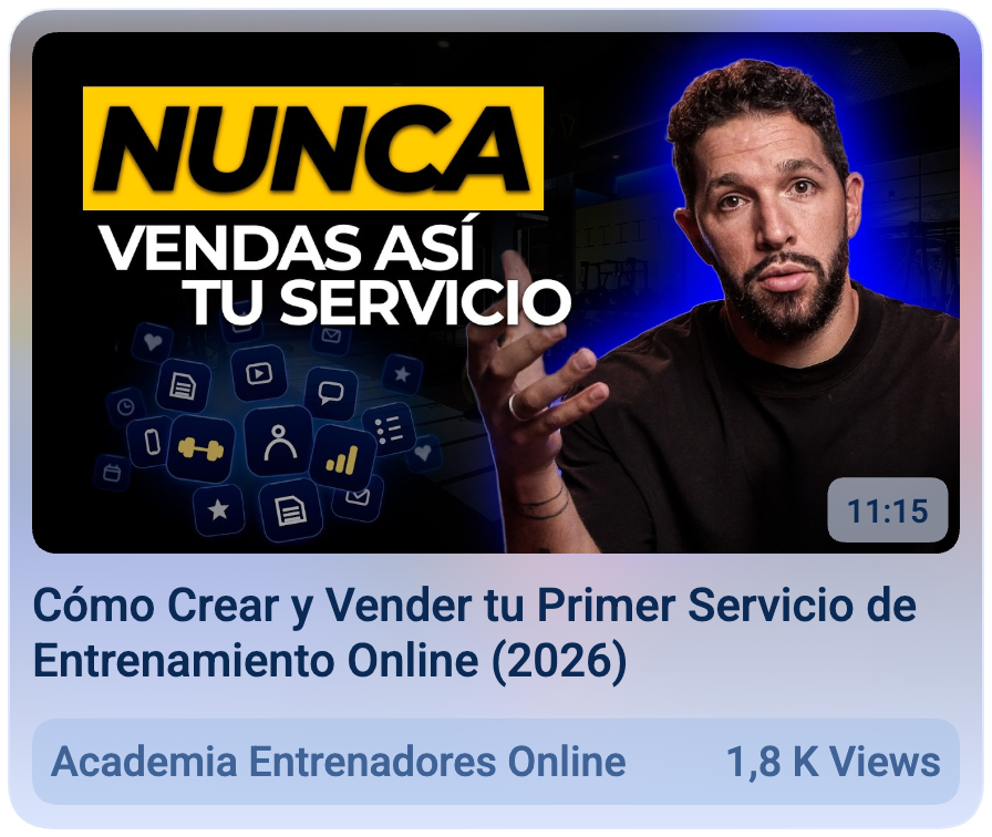 Cómo crear y vender tu primer servicio de entrenamiento online — portada para @academiaentrenadoresonline