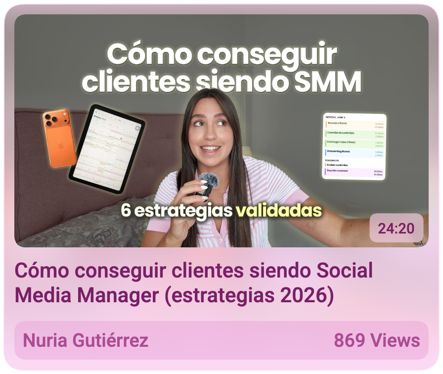 Cómo conseguir clientes siendo Social Media Manager — portada para @nuriagutval